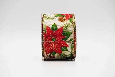 Exquisite Poinsettia Wired Ribbon_KF6349G-2-1_natural
